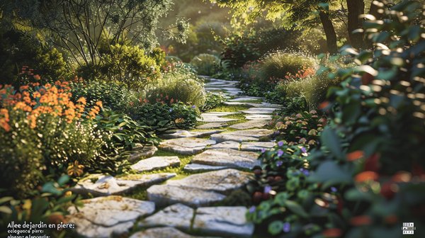 Allée de jardin en pierre: élégance et longévité